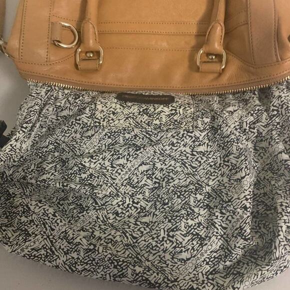 Rebecca Minkoff Womens Tan Leather Zipper Crossbody Satchel Handbag Size OS - Picture 4 of 9
